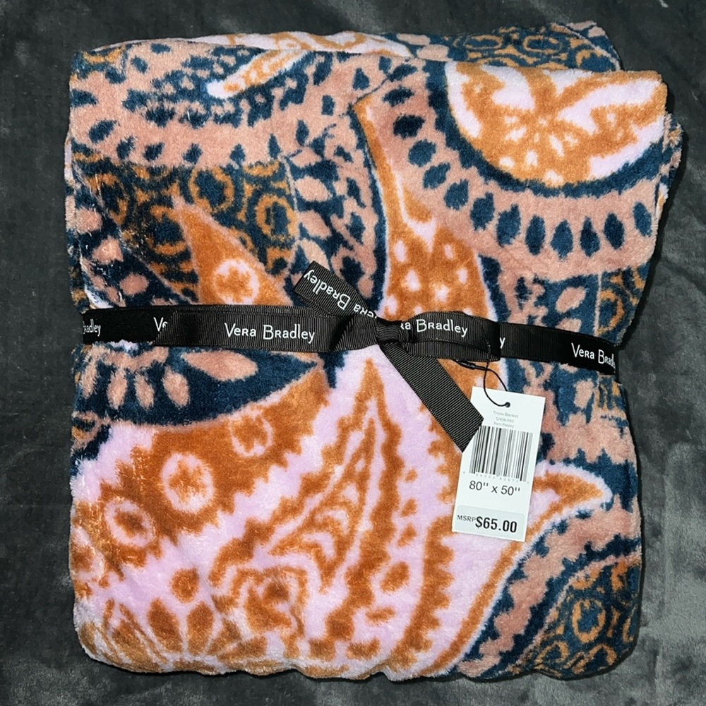 Vera Bradley Pink and Orange Blanket